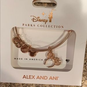 NWT! Alex and Ani Disney Parks rose gold charm bracelet